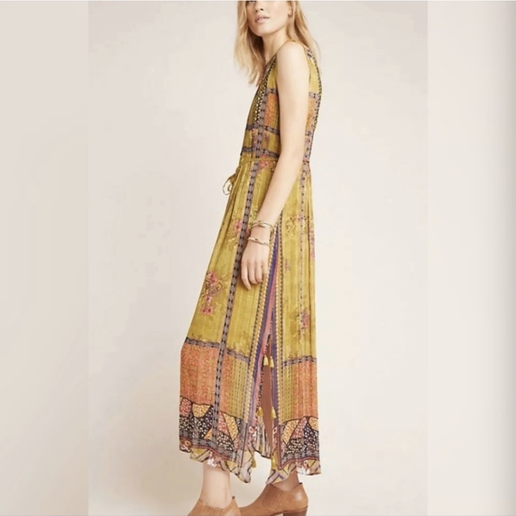 Anthropology Citron embroidered maxi dress by Bhanuni by Jyoti sold out online - Picture 4 of 13